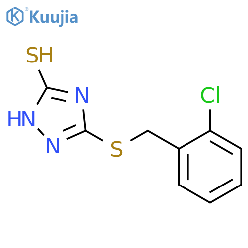 5-{(2-Chlorophenyl)methylsulfanyl}-4H-1,2,4-triazole-3-thiol structure