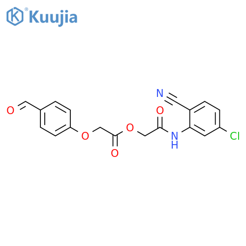 2-[(5-Chloro-2-cyanophenyl)amino]-2-oxoethyl 2-(4-formylphenoxy)acetate structure