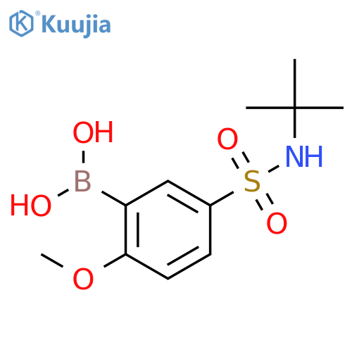 [5-(Tert-butylsulfamoyl)-2-methoxyphenyl]boronic acid structure