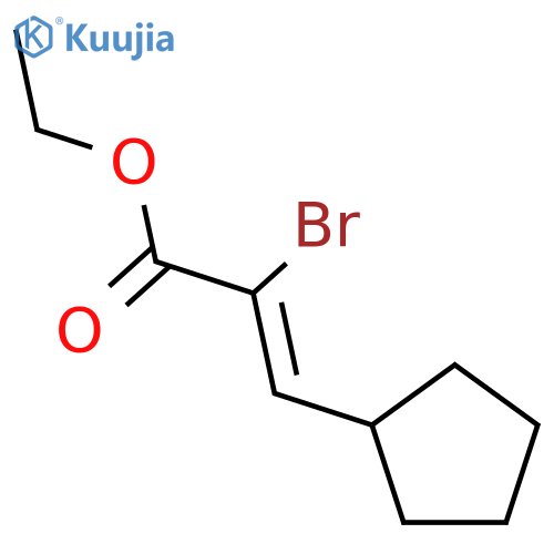 2-Propenoic acid, 2-bromo-3-cyclopentyl-, ethyl ester, (2Z)- structure