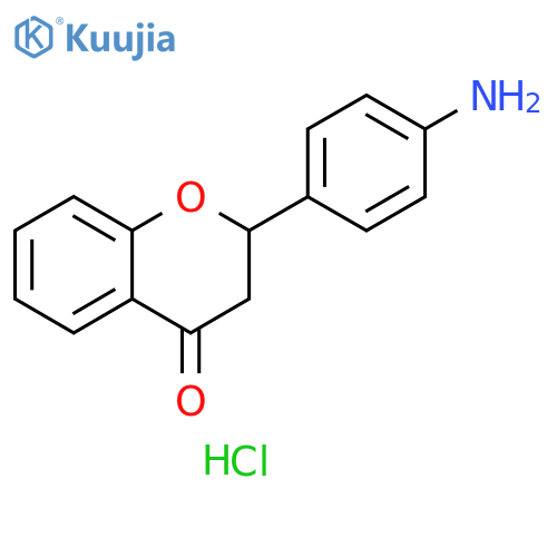 4H-1-Benzopyran-4-one, 2-(4-aminophenyl)-2,3-dihydro-, hydrochloride structure