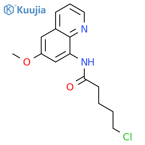 PENTANAMIDE, 5-CHLORO-N-(6-METHOXY-8-QUINOLINYL)- structure