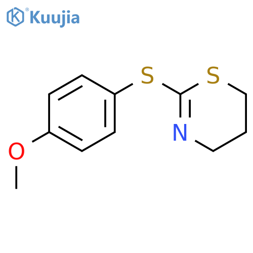 4H-1,3-THIAZINE, 5,6-DIHYDRO-2-[(4-METHOXYPHENYL)THIO]- structure