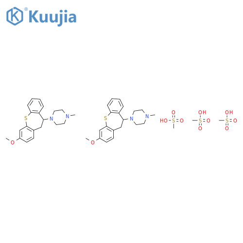 1-(3-methoxy-10,11-dihydrodibenzo[b,f]thiepin-10-yl)-4-methylpiperazine methanesulfonate (2:3) structure