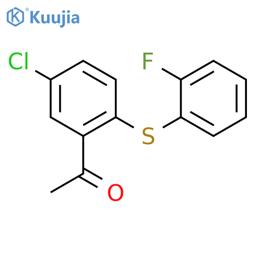 ETHANONE, 1-[5-CHLORO-2-[(2-FLUOROPHENYL)THIO]PHENYL]- structure