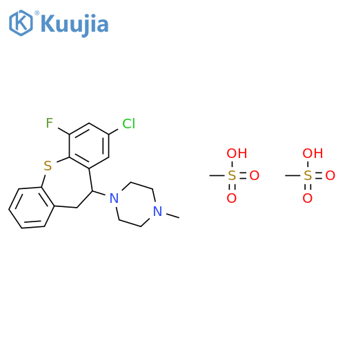1-(8-chloro-6-fluoro-10,11-dihydrodibenzo[b,f]thiepin-10-yl)-4-methylpiperazine dimethanesulfonate structure