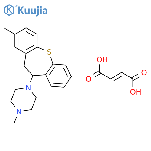 1-methyl-4-(2-methyl-10,11-dihydrodibenzo[b,f]thiepin-10-yl)piperazine (2E)-but-2-enedioate structure