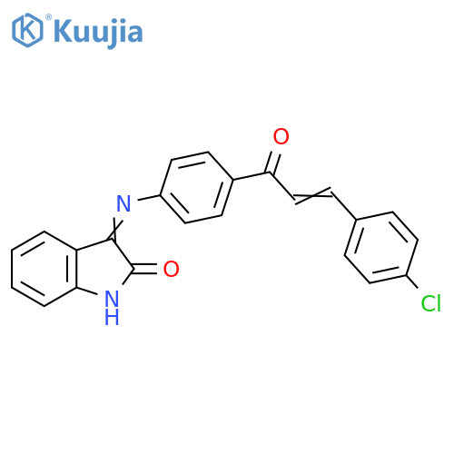 2H-Indol-2-one,3-[[4-[3-(4-chlorophenyl)-1-oxo-2-propenyl]phenyl]imino]-1,3-dihydro- structure