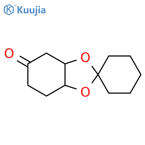 Spiro[1,3-benzodioxole-2,1-cyclohexan]-6(3aH)-one, tetrahydro-, (3aS,7aR)- structure