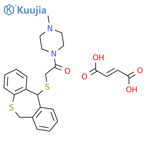 1-(((6,11-Dihydrodibenzo(b,e)thiepin-11-yl)thio)acetyl)-4-methylpiperazine maleate structure