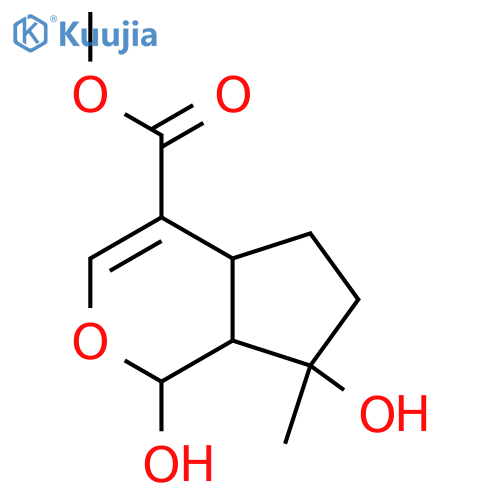 Methyl 1,7-dihydroxy-7-methyl-1,4a,5,6,7,7a-hexahydrocyclopenta[c]pyran-4-carboxylate structure