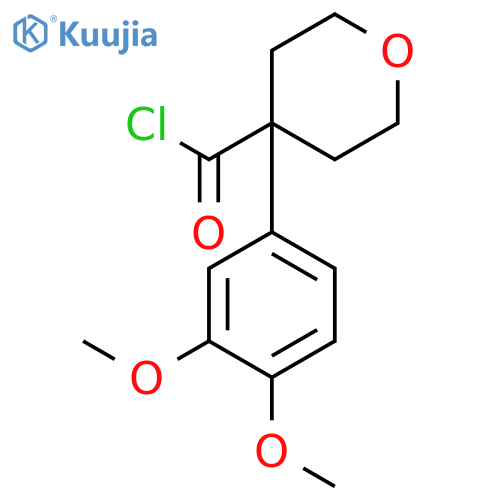 2H-Pyran-4-carbonyl chloride, 4-(3,4-dimethoxyphenyl)tetrahydro- structure