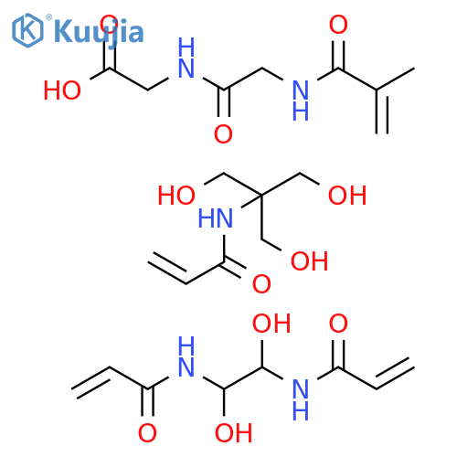 Glycine, N-(2-methyl-1-oxo-2-propenyl)glycyl-, polymer with N,N'-(1,2-dihydroxy-1,2-ethanediyl)bis[2-propenamide] and N-[2-hydroxy-1,1-bis(hydroxymethyl)ethyl]-2-propenamide (9CI) structure