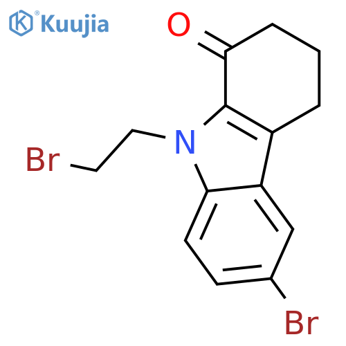 1H-Carbazol-1-one, 6-bromo-9-(2-bromoethyl)-2,3,4,9-tetrahydro- structure