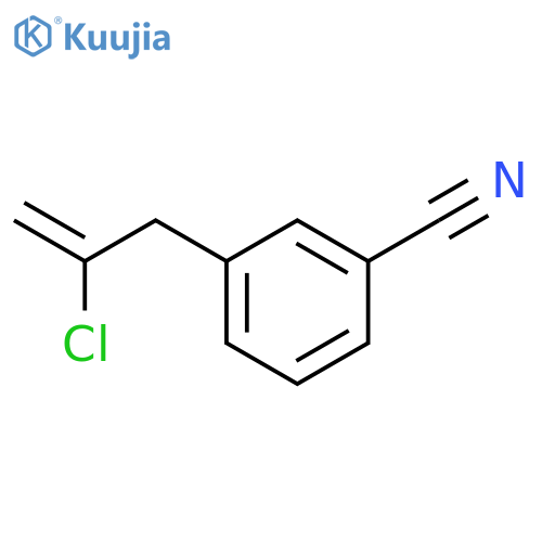 3-(2-chloroprop-2-enyl)benzonitrile structure