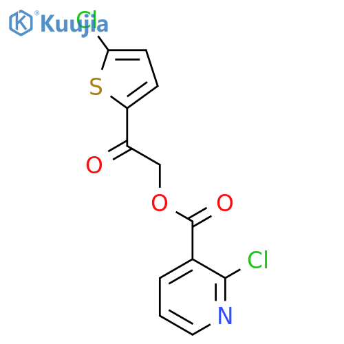 2-(5-chlorothiophen-2-yl)-2-oxoethyl 2-chloropyridine-3-carboxylate structure