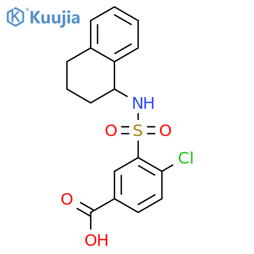 4-chloro-3-(1,2,3,4-tetrahydronaphthalen-1-yl)sulfamoylbenzoic acid structure