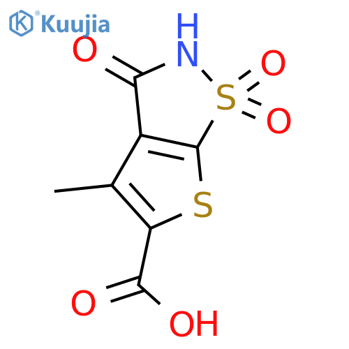 <br>4-methyl-3-oxo-2,3-dihydrothieno[3,2-d]isothiazole-5-carboxylic acid 1,1-di oxide structure