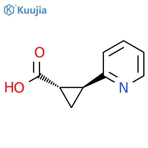 trans-2-(2-pyridyl)cyclopropanecarboxylic acid structure