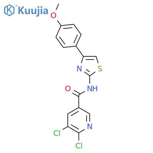 5,6-dichloro-N-[4-(4-methoxyphenyl)-1,3-thiazol-2-yl]pyridine-3-carboxamide structure