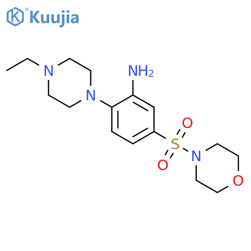 2-(4-ethylpiperazin-1-yl)-5-(morpholine-4-sulfonyl)aniline structure