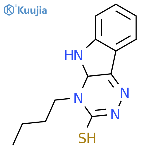 4-butyl-4H-[1,2,4]triazino[5,6-b]indole-3-thiol structure