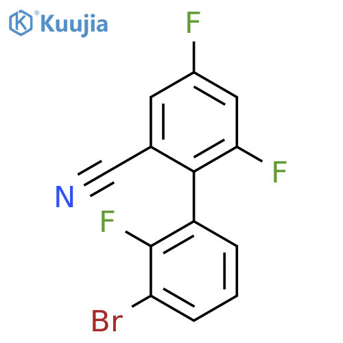 [1,1'-BIPHENYL]-2-CARBONITRILE, 3'-BROMO-2',4,6-TRIFLUORO- structure