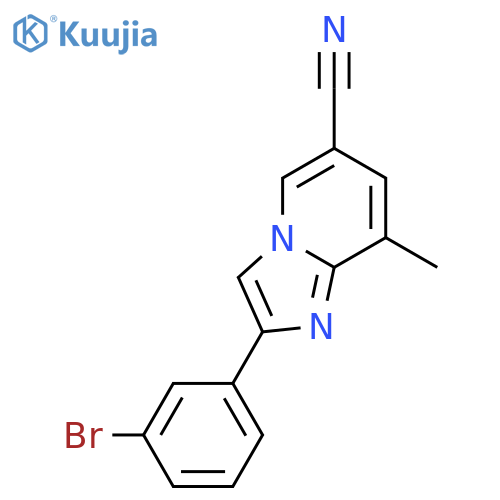 Imidazo[1,2-a]pyridine-6-carbonitrile, 2-(3-bromophenyl)-8-methyl- structure