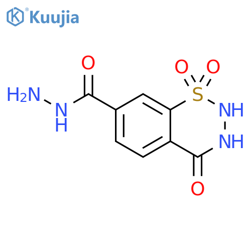 4-oxo-3,4-dihydro-2H-1,2,3-benzothiadiazine-7-carbohydrazide 1,1-dioxide structure