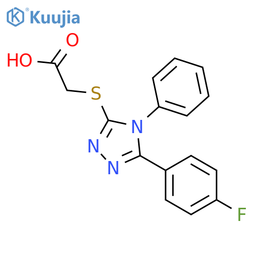 [[5-(4-FLUOROPHENYL)-4-PHENYL-4H-1,2,4-TRIAZOL-3-YL]THIO]ACETIC ACID structure