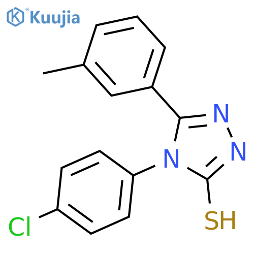 4-(4-chlorophenyl)-5-(3-methylphenyl)-4H-1,2,4-triazole-3-thiol structure