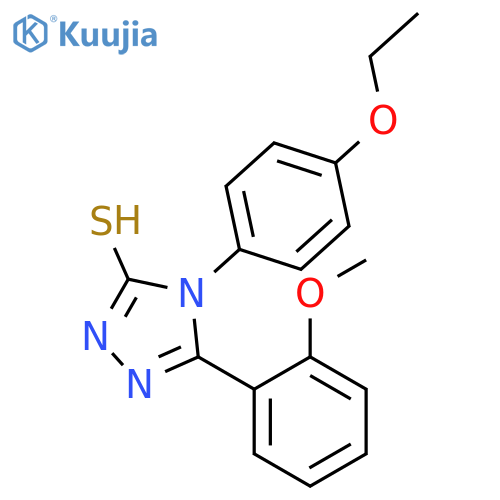 4-(4-ethoxyphenyl)-5-(2-methoxyphenyl)-4H-1,2,4-triazole-3-thiol structure