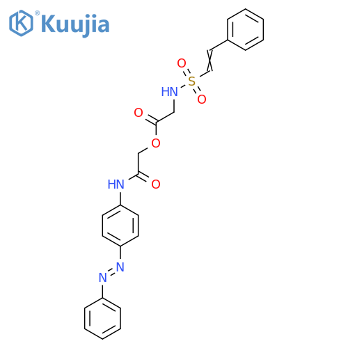 Glycine, N-[(2-phenylethenyl)sulfonyl]-, 2-oxo-2-[[4-(phenylazo)phenyl]amino]ethyl ester (9CI) structure