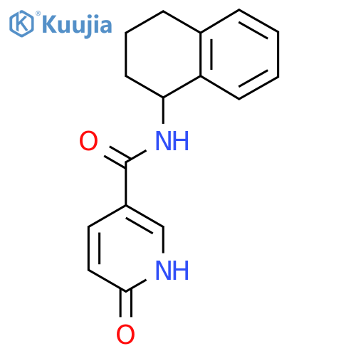 6-oxo-N-(1,2,3,4-tetrahydronaphthalen-1-yl)-1,6-dihydropyridine-3-carboxamide structure