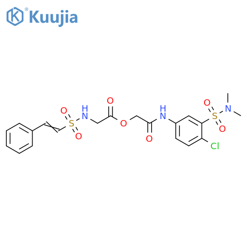 N-[(2-Phenylethenyl)sulfonyl]glycine 2-[[4-chloro-3-[(dimethylamino)sulfonyl]phenyl]amino]-2-oxoethyl ester structure