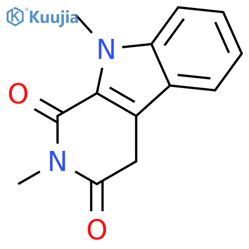 1H-PYRIDO[3,4-B]INDOLE-1,3(2H)-DIONE, 4,9-DIHYDRO-2,9-DIMETHYL- structure