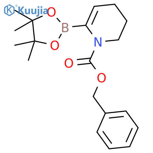 benzyl 6-(4,4,5,5-tetramethyl-1,3,2-dioxaborolan-2-yl)-1,2,3,4-tetrahydropyridine-1-carboxylate structure