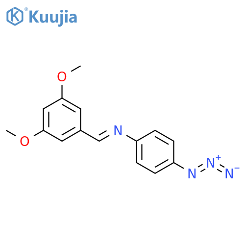 Benzenamine, 4-azido-N-[(3,5-dimethoxyphenyl)methylene]- structure