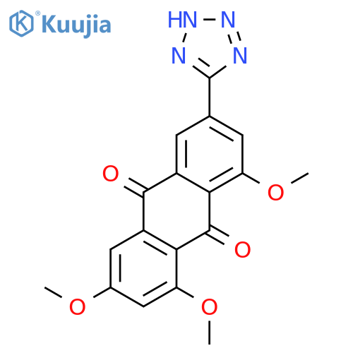 9,10-Anthracenedione, 1,3,8-trimethoxy-6-(1H-tetrazol-5-yl)- structure