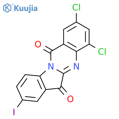 INDOLO[2,1-B]QUINAZOLINE-6,12-DIONE, 2,4-DICHLORO-8-IODO- structure