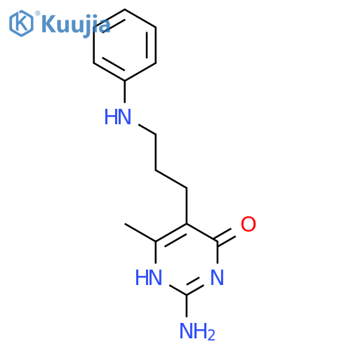 4(3H)-Pyrimidinone,2-amino-6-methyl-5-[3-(phenylamino)propyl]- structure