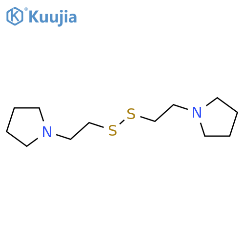 1,1'-(disulfanediyldiethane-2,1-diyl)dipyrrolidine structure