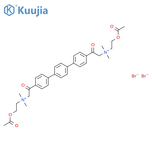 2,2'-(1,1':4',1''-terphenyl-4,4''-diyl)bis{N-[2-(acetyloxy)ethyl]-N,N-dimethyl-2-oxoethanaminium} dibromide structure