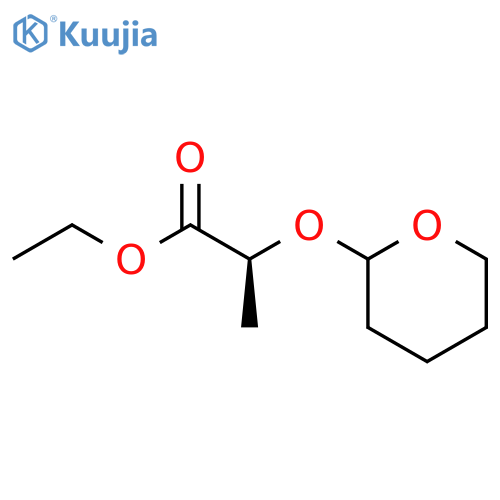 Propanoic acid,2-[(tetrahydro-2H-pyran-2-yl)oxy]-, ethyl ester, (2S)- structure