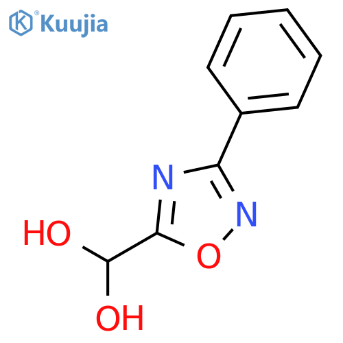 (3-phenyl-1,2,4-oxadiazol-5-yl)methanediol structure