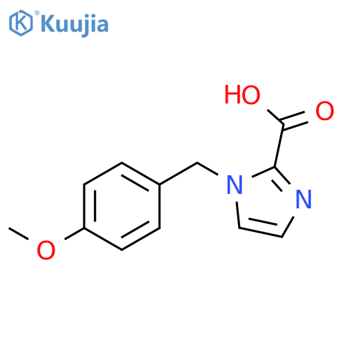 1-(4-methoxyphenyl)methyl-1H-imidazole-2-carboxylic acid structure