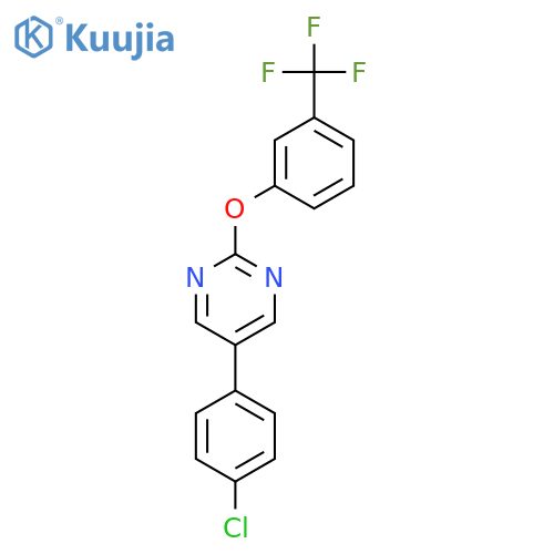 PYRIMIDINE, 5-(4-CHLOROPHENYL)-2-[3-(TRIFLUOROMETHYL)PHENOXY]- structure