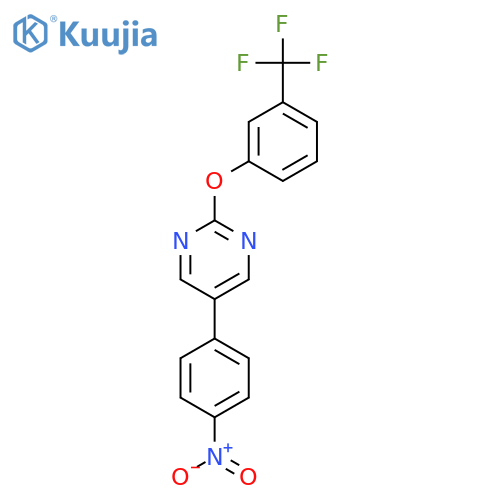 Pyrimidine, 5-(4-nitrophenyl)-2-[3-(trifluoromethyl)phenoxy]- structure