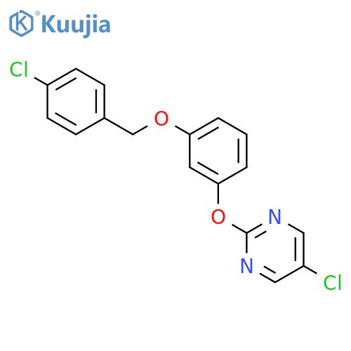 Pyrimidine, 5-chloro-2-[3-[(4-chlorophenyl)methoxy]phenoxy]- structure