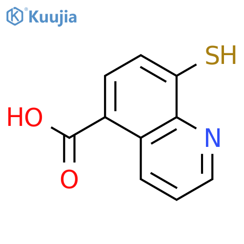 5-Quinolinecarboxylicacid, 8-mercapto- structure
